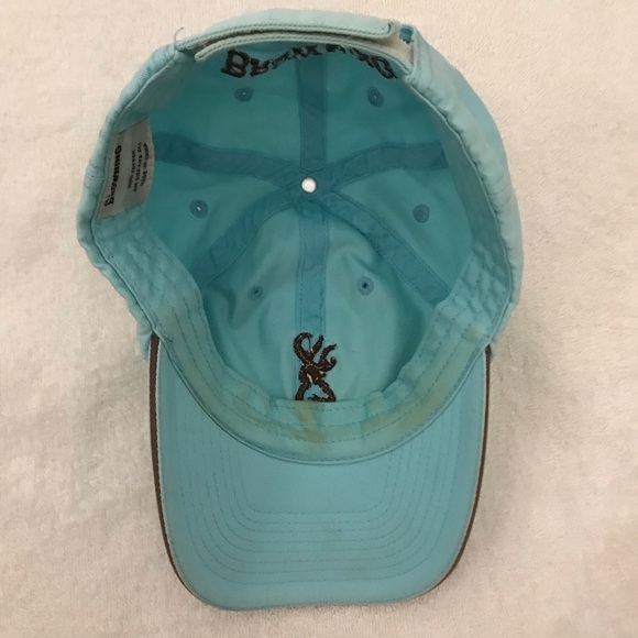 Browning Logo on Adjustable Light Blue Ball Cap - Picture 11 of 13